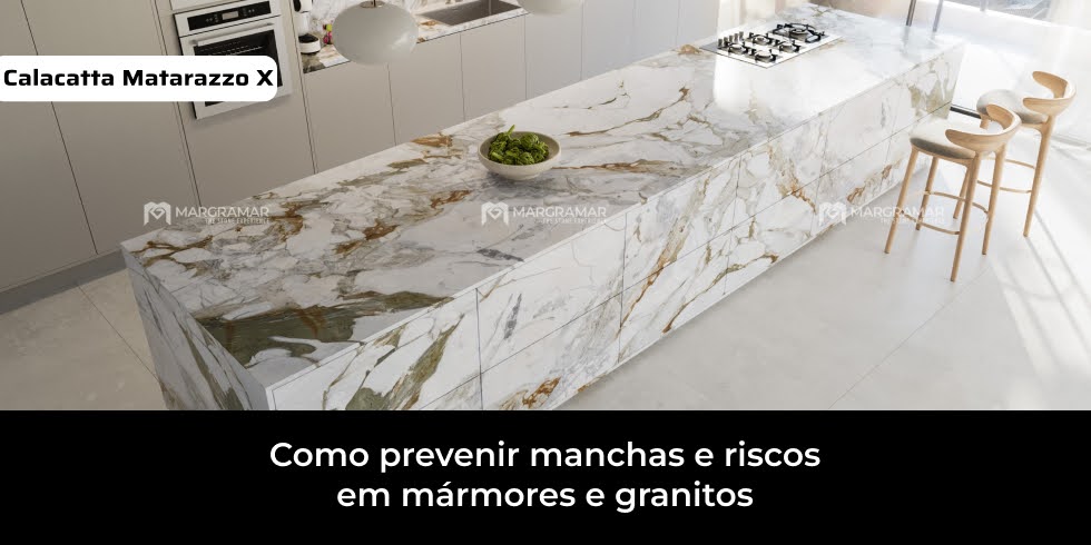 Como prevenir manchas e riscos em mármores e granitos