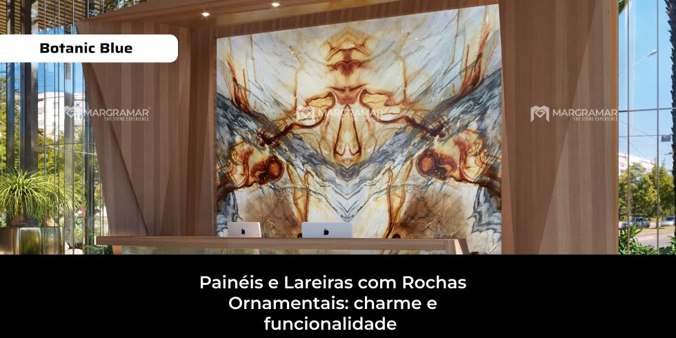  Painéis e lareiras com rochas ornamentais: charme e funcionalidade